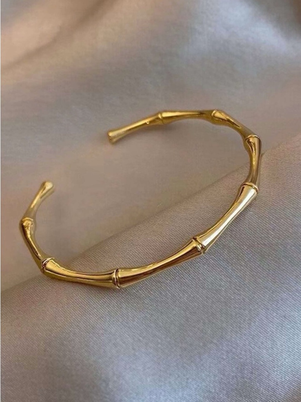Buy now! Bamboo gold cuff bracelet